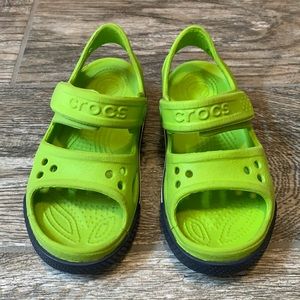 Crocs, size 10 Toddler Boys, Sandals, Neon Green